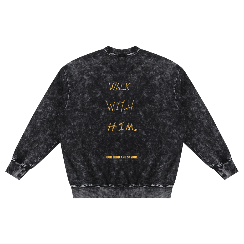 Snow Washed Hand-Frayed Sweatshirt