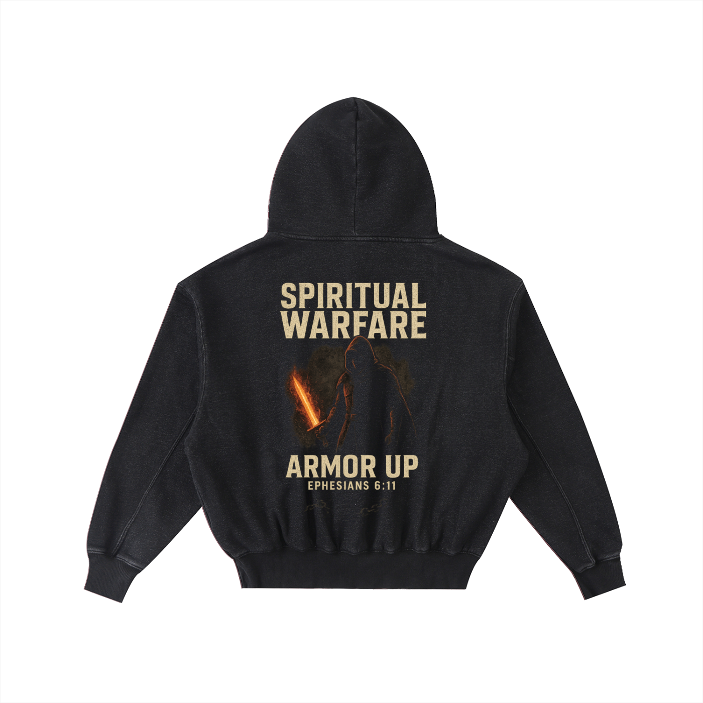 Frayed Enzyme Washed Fleece Hoodie