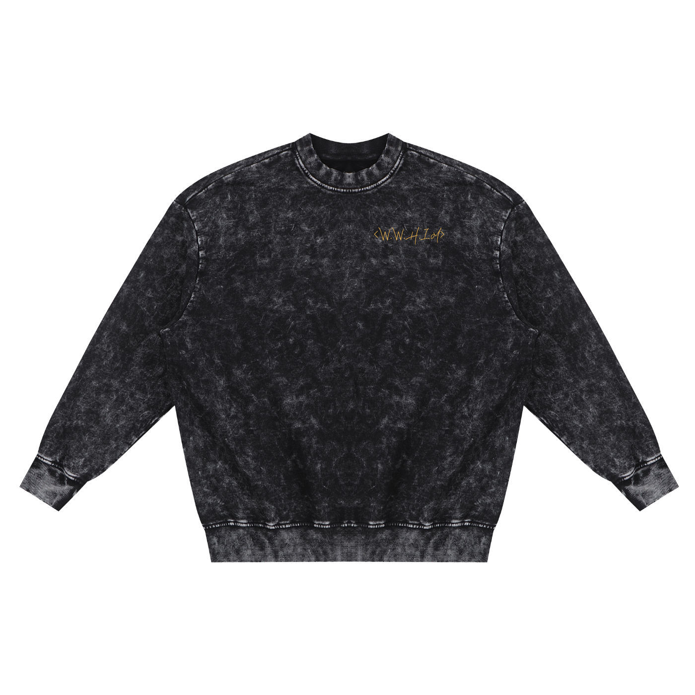 Snow Washed Hand-Frayed Sweatshirt