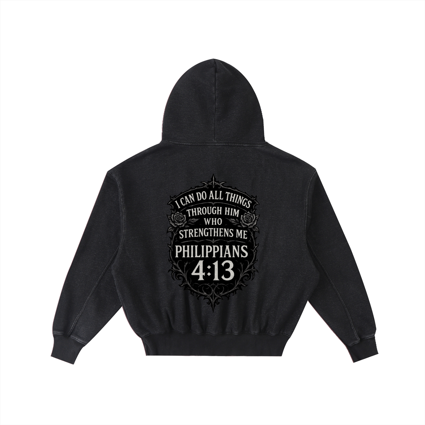 Frayed Enzyme Washed Fleece Hoodie