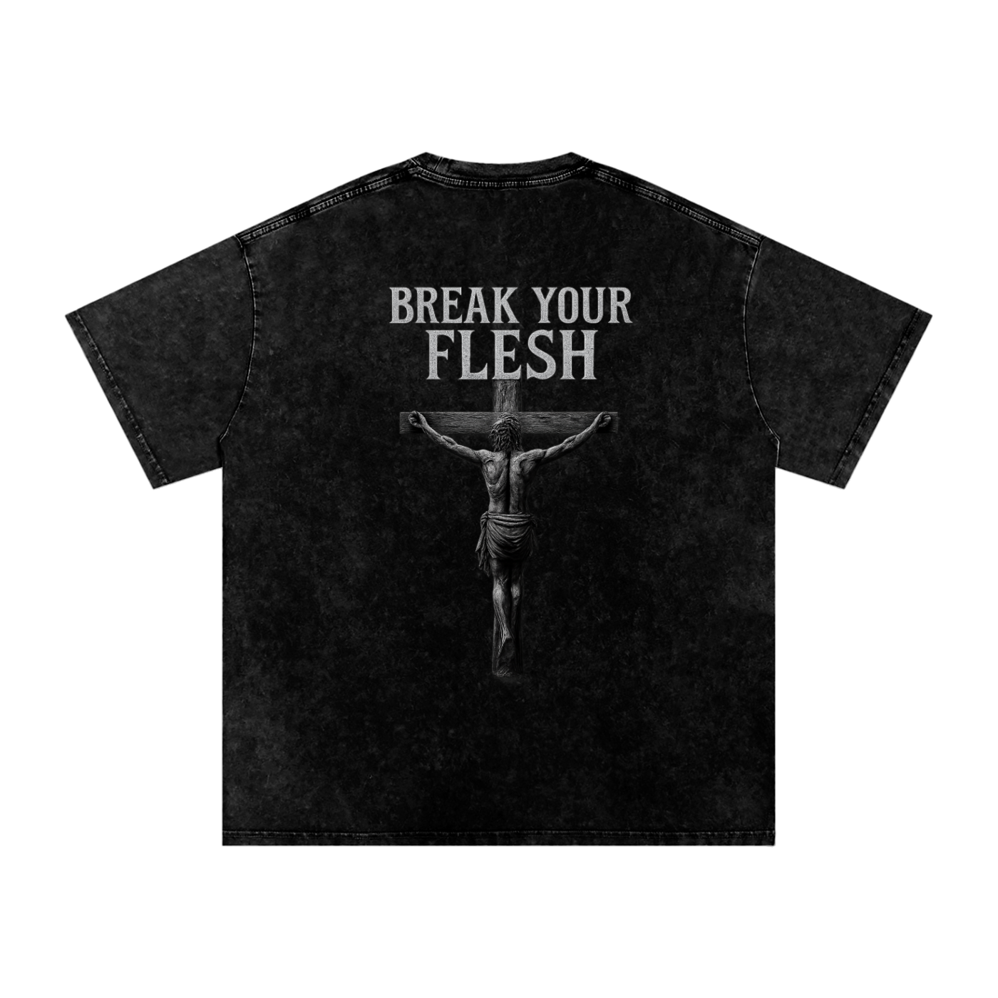 Snow Washed Oversized Cotton T-Shirt
