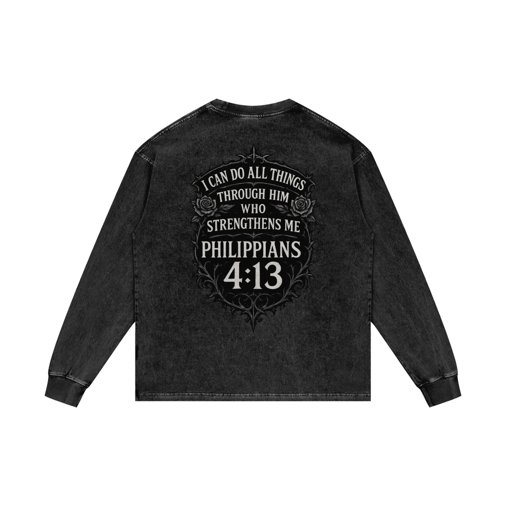 Acid Wash Oversize Long Sleeve T-Shirt